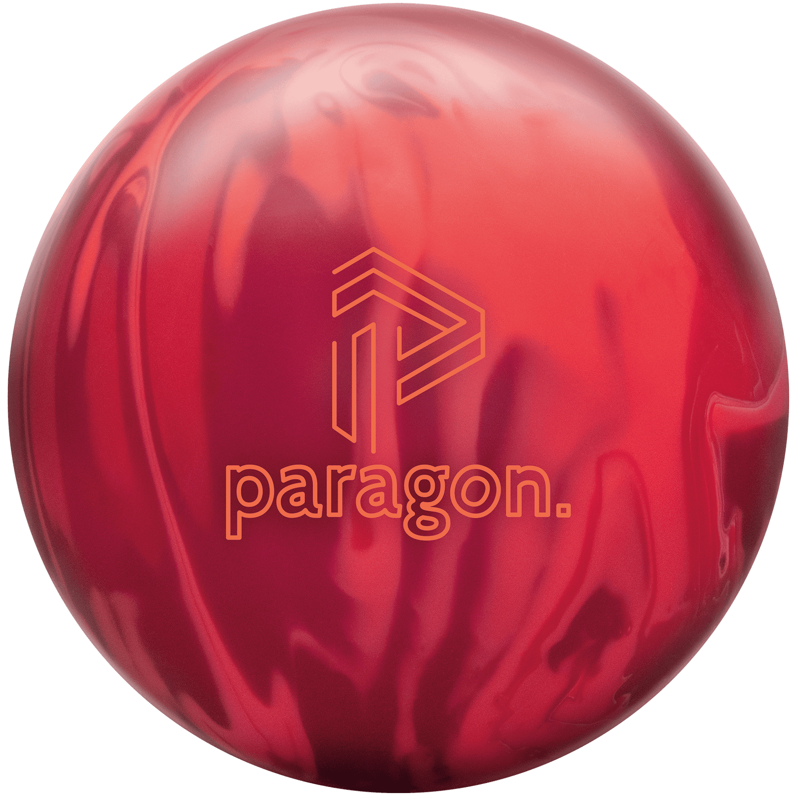Track Paragon Fire Review: Big Flare, Angular Solid 1 Track Paragon Fire bowling ball, red scarlet and crimson